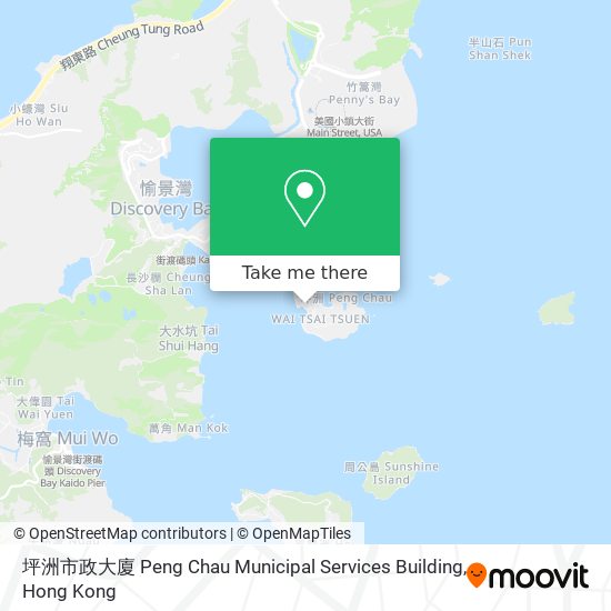 坪洲市政大廈 Peng Chau Municipal Services Building map