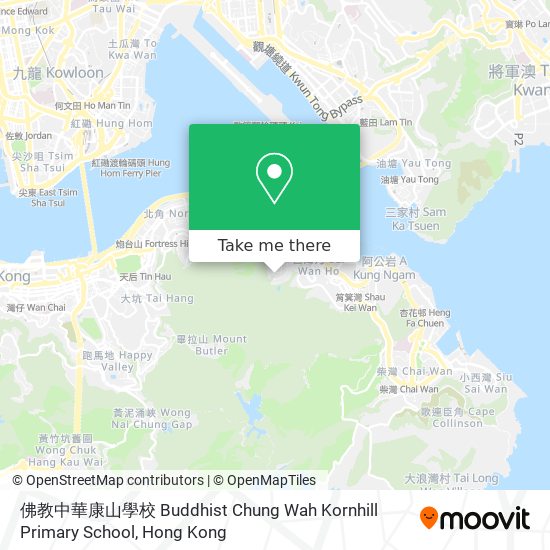佛教中華康山學校 Buddhist Chung Wah Kornhill Primary School map