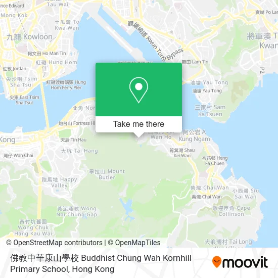 佛教中華康山學校 Buddhist Chung Wah Kornhill Primary School map