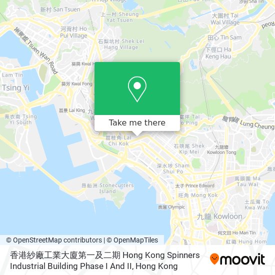 香港紗廠工業大廈第一及二期 Hong Kong Spinners Industrial Building Phase I And II地圖