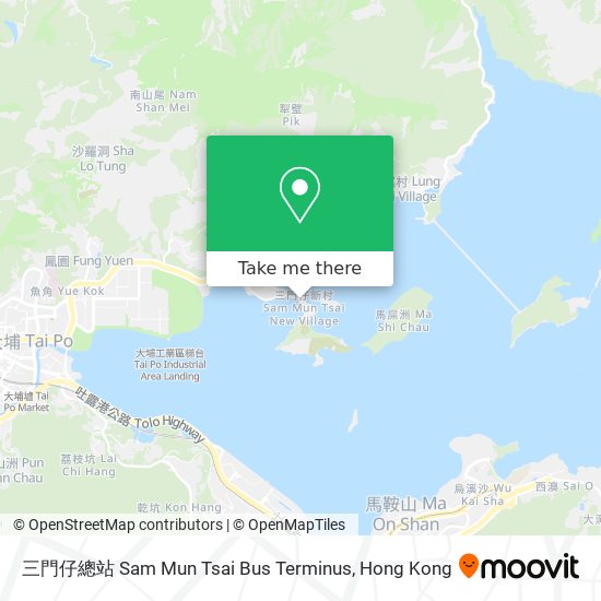 三門仔總站 Sam Mun Tsai Bus Terminus map