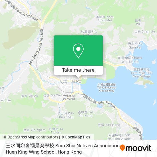 三水同鄉會禤景榮學校 Sam Shui Natives Association Huen King Wing School map