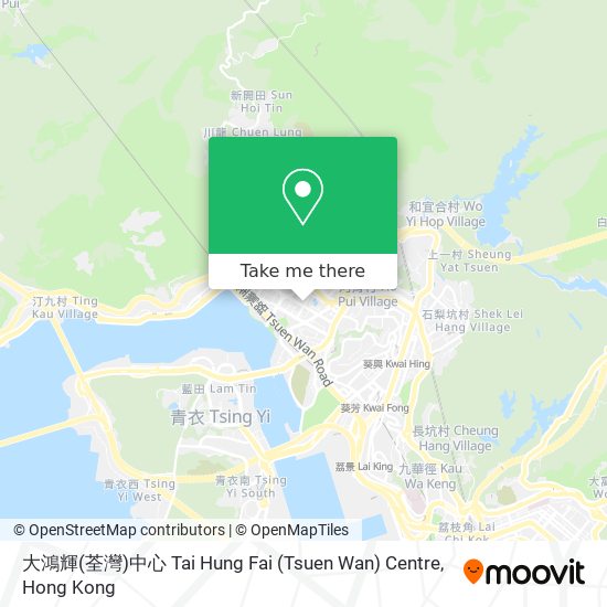 大鴻輝(荃灣)中心 Tai Hung Fai (Tsuen Wan) Centre map