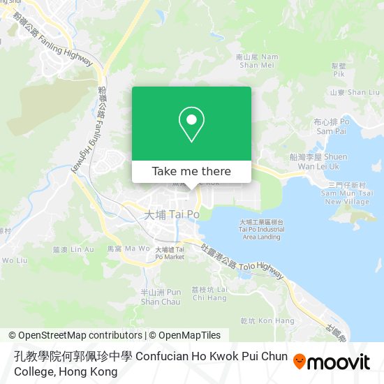 孔教學院何郭佩珍中學 Confucian Ho Kwok Pui Chun College map