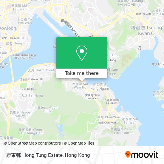 康東邨 Hong Tung Estate map