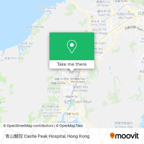 青山醫院 Castle Peak Hospital地圖