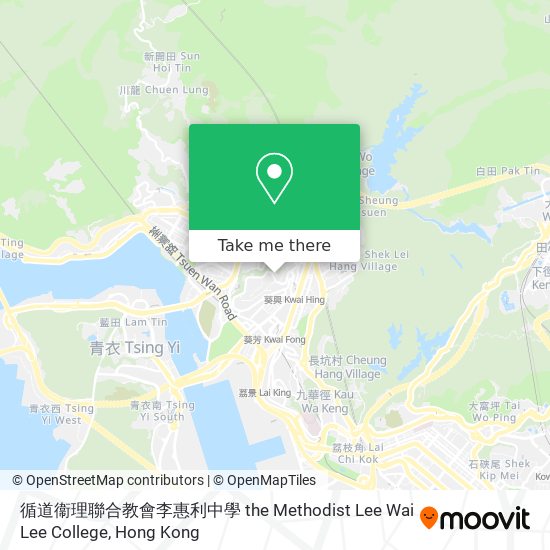 循道衞理聯合教會李惠利中學 the Methodist Lee Wai Lee College地圖