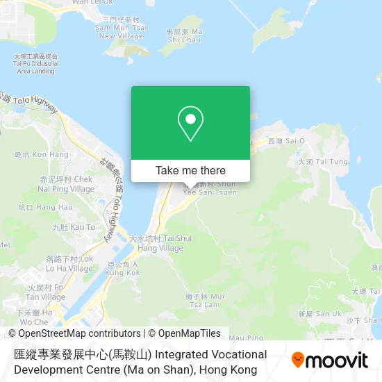 匯縱專業發展中心(馬鞍山) Integrated Vocational Development Centre (Ma on Shan) map