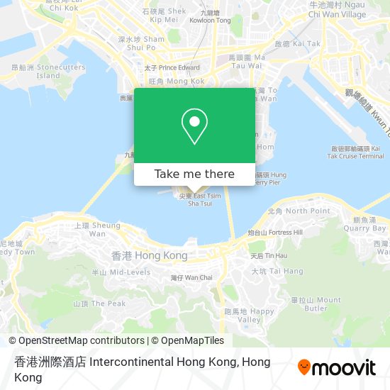 香港洲際酒店 Intercontinental Hong Kong map