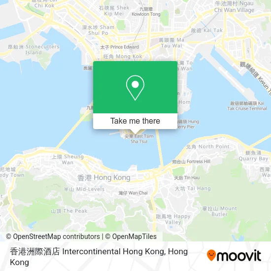 香港洲際酒店 Intercontinental Hong Kong地圖