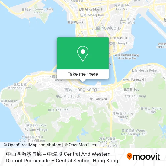 中西區海濱長廊－中環段 Central And Western District Promenade – Central Section地圖