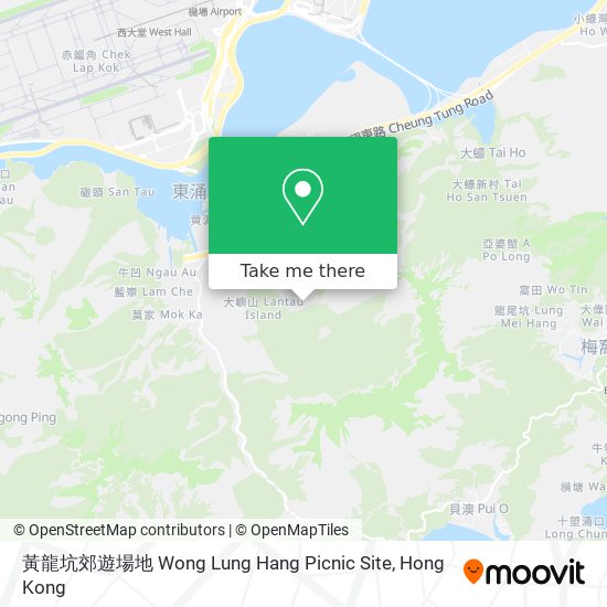 黃龍坑郊遊場地 Wong Lung Hang Picnic Site map