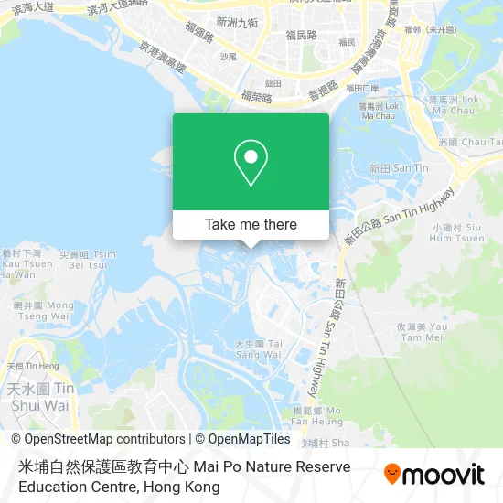 米埔自然保護區教育中心 Mai Po Nature Reserve Education Centre map
