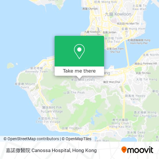 嘉諾撒醫院 Canossa Hospital map