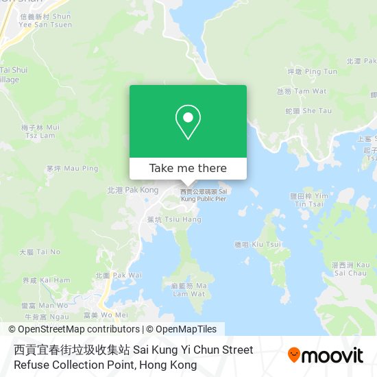 西貢宜春街垃圾收集站 Sai Kung Yi Chun Street Refuse Collection Point地圖