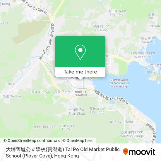 大埔舊墟公立學校(寶湖道) Tai Po Old Market Public School (Plover Cove) map