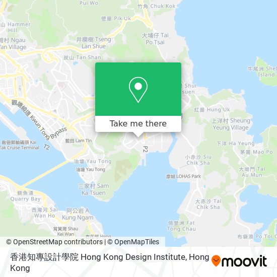 香港知專設計學院 Hong Kong Design Institute map