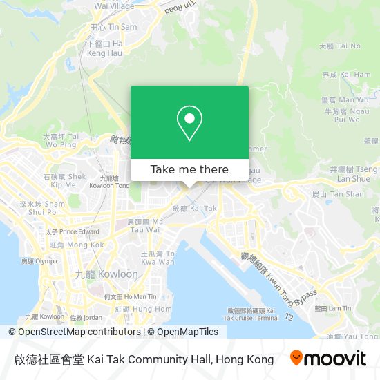 啟德社區會堂 Kai Tak Community Hall map