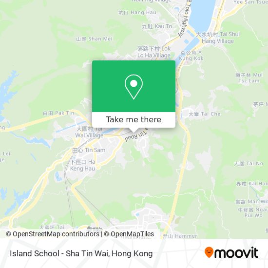 Island School - Sha Tin Wai map