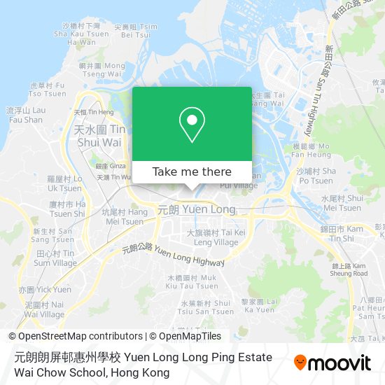 元朗朗屏邨惠州學校 Yuen Long Long Ping Estate Wai Chow School map