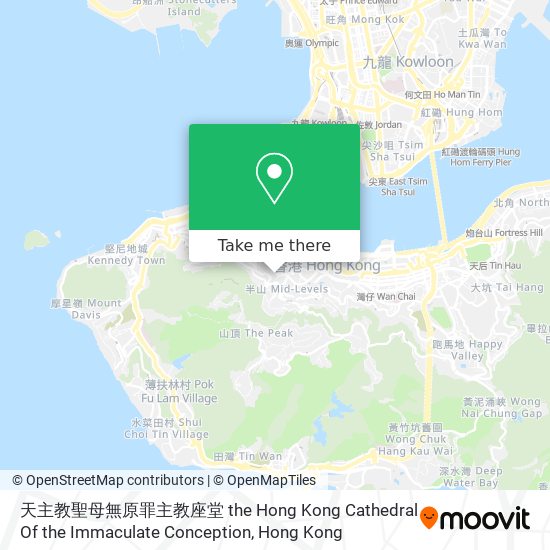 天主教聖母無原罪主教座堂 the Hong Kong Cathedral Of the Immaculate Conception map