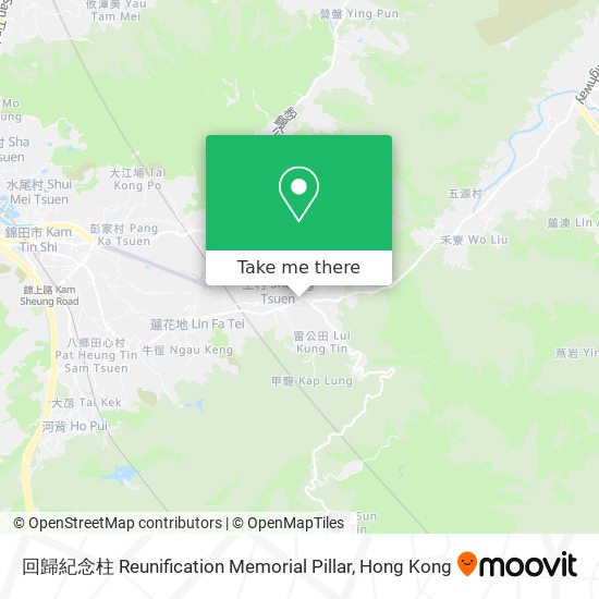 回歸紀念柱 Reunification Memorial Pillar map