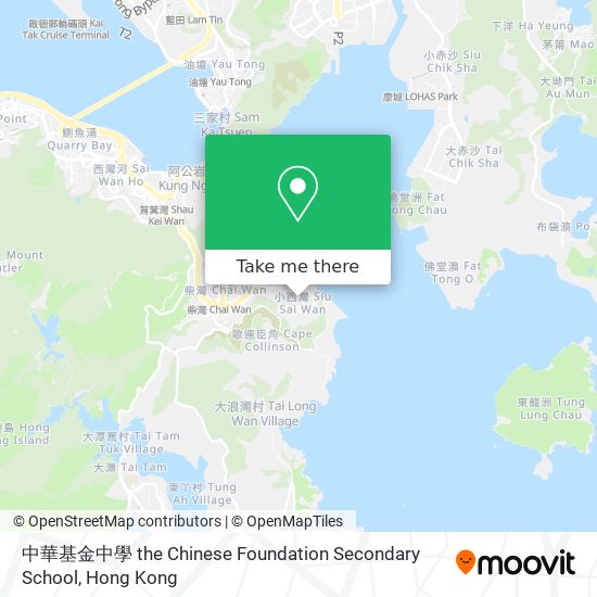 中華基金中學 the Chinese Foundation Secondary School map