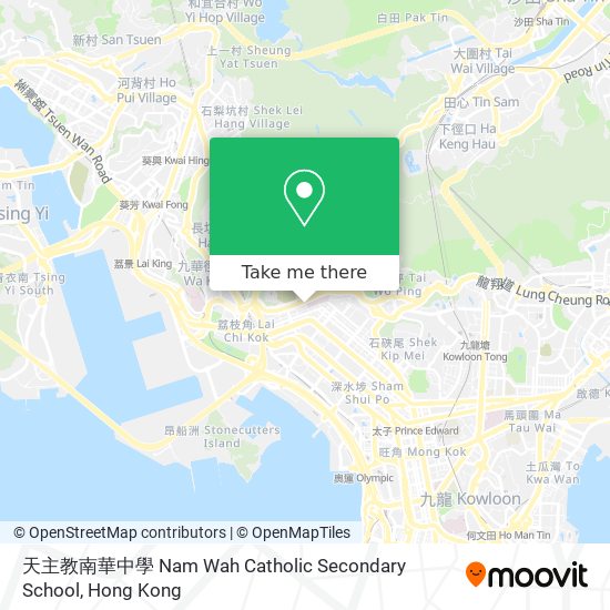 天主教南華中學 Nam Wah Catholic Secondary School map