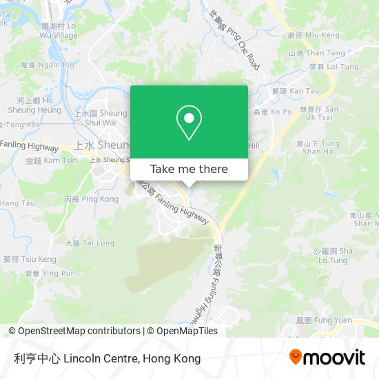 利亨中心 Lincoln Centre map