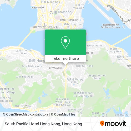 South Pacific Hotel Hong Kong map