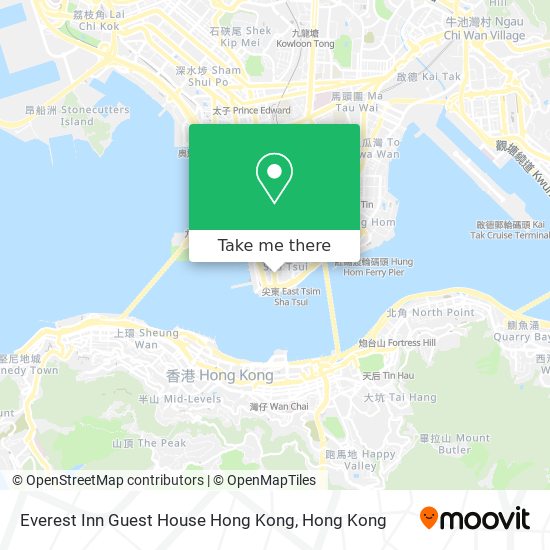 Everest Inn Guest House Hong Kong map