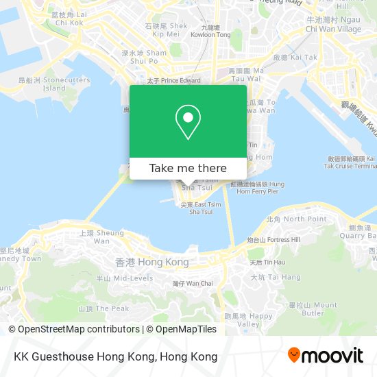 KK Guesthouse Hong Kong map