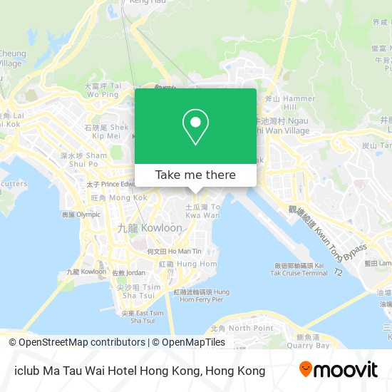 iclub Ma Tau Wai Hotel Hong Kong map