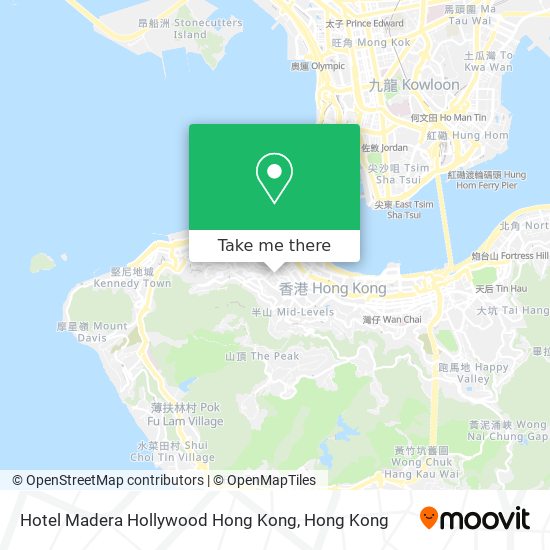 Hotel Madera Hollywood Hong Kong map