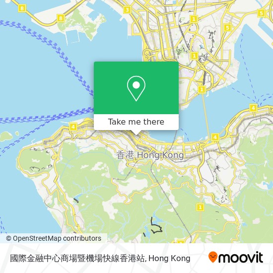 國際金融中心商場暨機場快線香港站 map