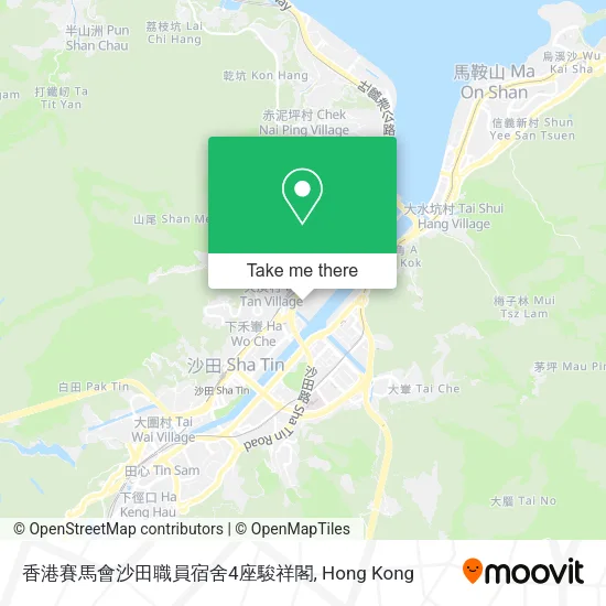 香港賽馬會沙田職員宿舍4座駿祥閣地圖
