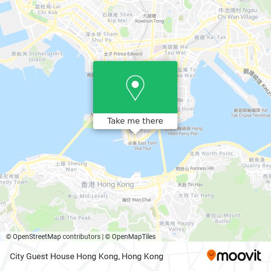 City Guest House Hong Kong map