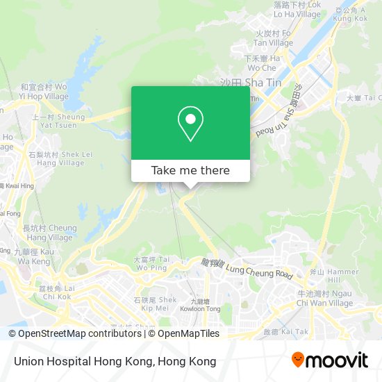 Union Hospital Hong Kong map