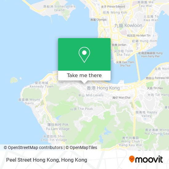 Peel Street Hong Kong map