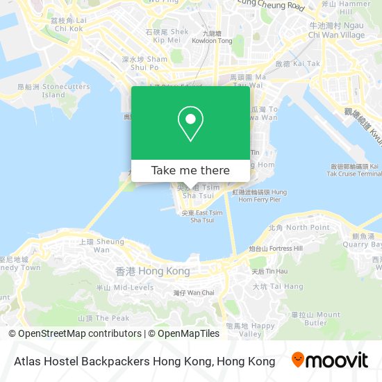 Atlas Hostel Backpackers Hong Kong map