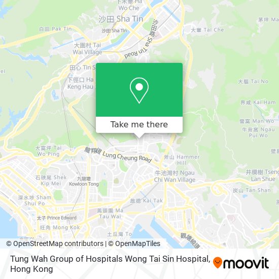 Tung Wah Group of Hospitals Wong Tai Sin Hospital map