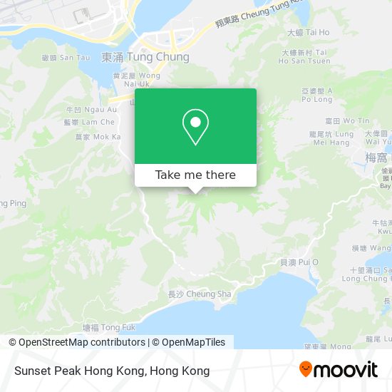 Sunset Peak Hong Kong map