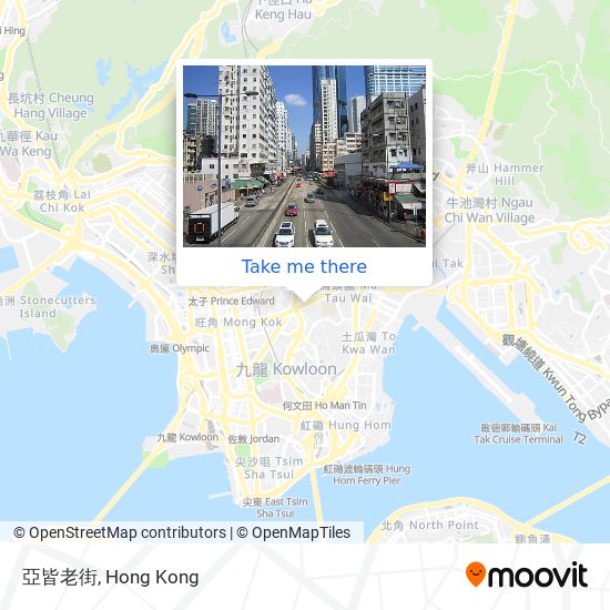 亞皆老街 map