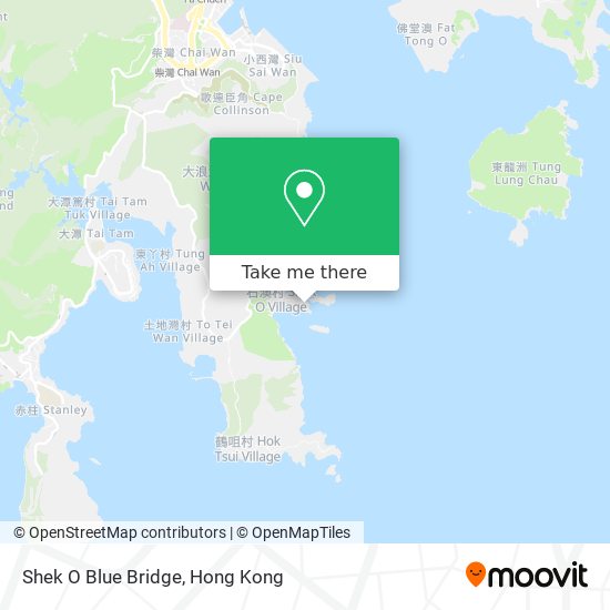 Shek O Blue Bridge map