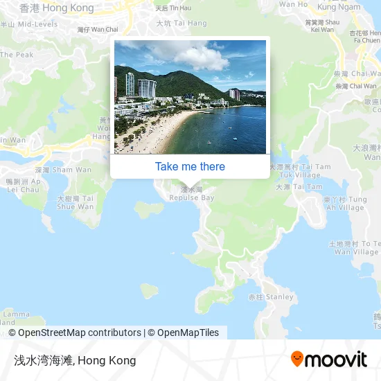 浅水湾海滩地圖