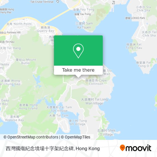 西灣國殤紀念墳場十字架紀念碑 map