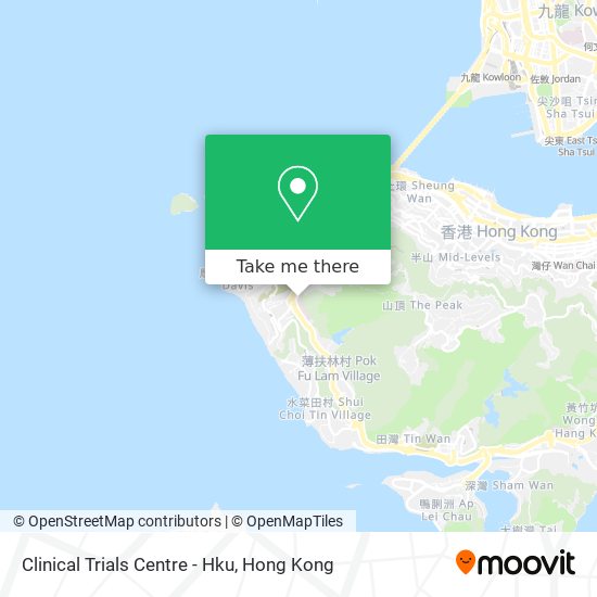 Clinical Trials Centre - Hku map