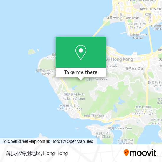 薄扶林特別地區地圖