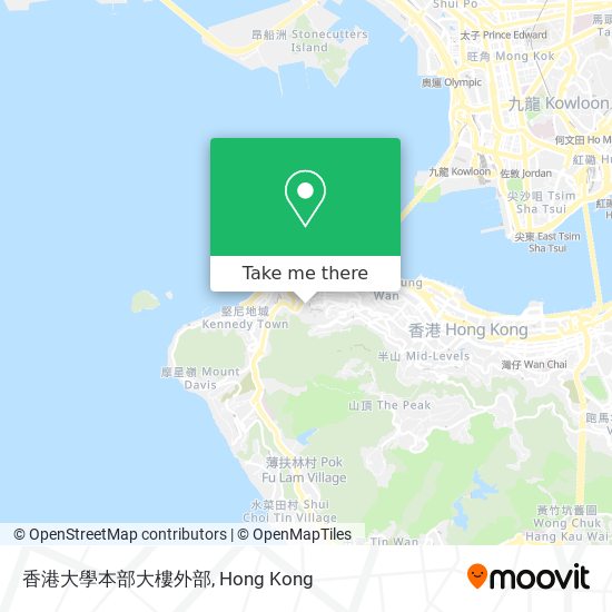 香港大學本部大樓外部 map