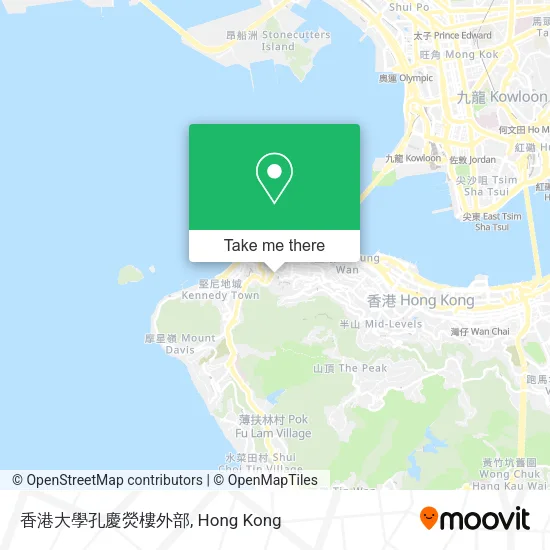 香港大學孔慶熒樓外部地圖